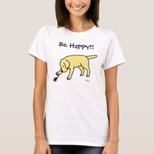 Yellow Lab Friendly Cartoon Labrador T-shirt