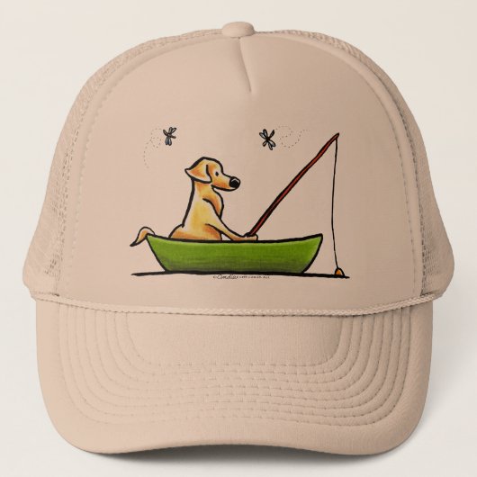 Yellow Lab Gevist Trucker Pet (Voorkant)