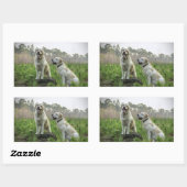 Yellow Lab Groep Rechthoekige Sticker (Vel)