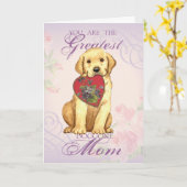 Yellow Lab Heart mama Kaart (Gele Bloem)