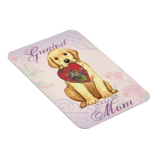 Yellow Lab Heart mama Magneet (Rechterzijde)