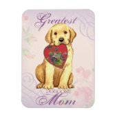 Yellow Lab Heart mama Magneet (Verticaal)