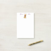 Yellow Lab Heart mama Post-it® Notes (Op bureau)