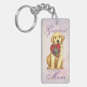 Yellow Lab Heart mama Sleutelhanger (Voorkant Links)