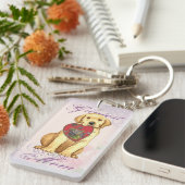 Yellow Lab Heart mama Sleutelhanger (Voorkant Rechts)