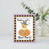 Yellow Lab heks uitnodiging (Staand voorkant)