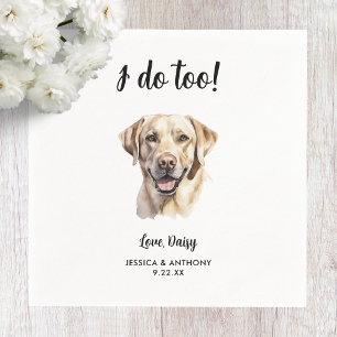 Yellow Lab Hond bruiloft Servet
