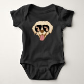 Yellow Lab Hondenkunst op baby outfit Romper (Voorkant)