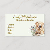 Yellow Lab hondenoppas Visitekaartjes Contactkaartje (Voorkant)