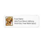 Yellow Lab Hound Return Address Labels (Voorkant)