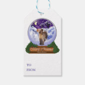Yellow Lab kerst Cadeaulabel (Voorkant)