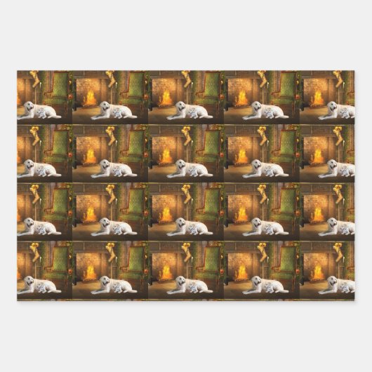 Yellow Lab kerst Inpakpapier Vel (Voorkant 3)