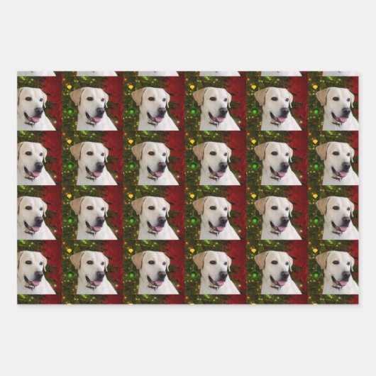 Yellow Lab kerst Inpakpapier Vel (Voorkant 2)
