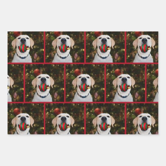 Yellow Lab kerst Inpakpapier Vel (Voorkant)