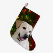 Yellow lab kerst kleine kerstsok (Voorkant (Hangend))