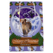 Yellow Lab kerst Medium Cadeauzakje (Achterkant)