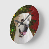 Yellow lab kerst ronde klok (Hoek)