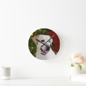 Yellow lab kerst ronde klok (Huis)