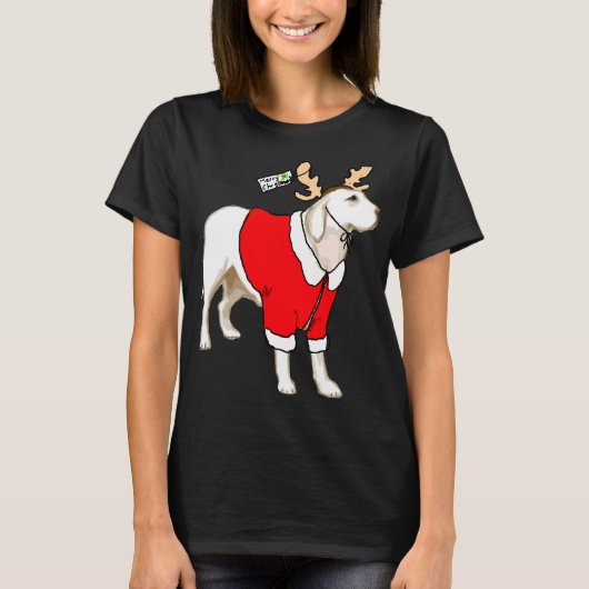 Yellow Lab kerst T-shirt (Voorkant)