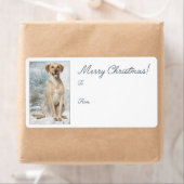 Yellow Lab kerstcadeaulabels Etiket (Insitu)