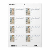 Yellow Lab kerstcadeaulabels Etiket (Full Sheet)