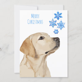 Yellow Lab kerstsnowflake Cute Dog Labrador Feestdagenkaart