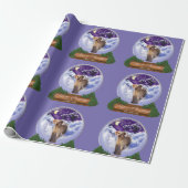 Yellow Lab kerstWereldbol Cadeaupapier (Uitgerold)