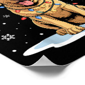 Yellow Lab Labrador Christmas Reindeer Dog Lover X Poster (Hoek)