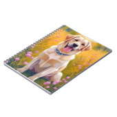 Yellow Lab Labrador Retriever Dog Painting Notitieboek (Linkerzijde)