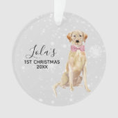 Yellow Lab Labrador Retriever Holiday Kerstmis Ornament (voorkant)