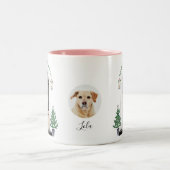 Yellow Lab Labrador Retriever Holiday Kerstmis Tweekleurige Koffiemok (Center)