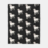 Yellow Lab Labrador Retriever Patroon Fleece Deken (Voorkant)
