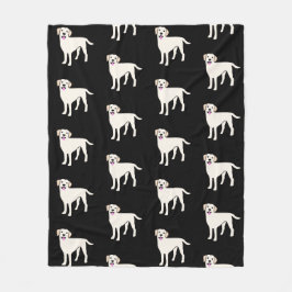 Yellow Lab Labrador Retriever Patroon Fleece Deken