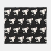 Yellow Lab Labrador Retriever Patroon Fleece Deken (Voorkant (Horizontaal))