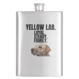 Yellow Lab Loyalty Stainless Steel Flask Flacon
