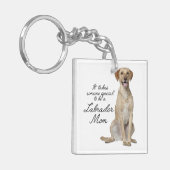 Yellow Lab mam Sleutelhanger (Voorkant Links)
