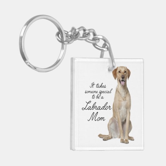 Yellow Lab mam Sleutelhanger (Voorkant Links)