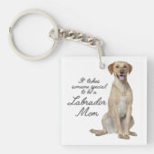 Yellow Lab mam Sleutelhanger (Voorkant)
