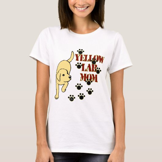 Yellow Lab mama T-shirt (Voorkant)