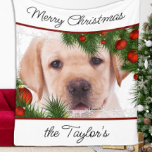 Yellow Lab Merry Kerstcute Dog Puppy Labrador