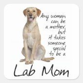 Yellow Lab Moeder Stickers (Voorkant)