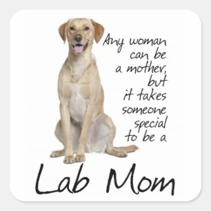 Yellow Lab Moeder Stickers