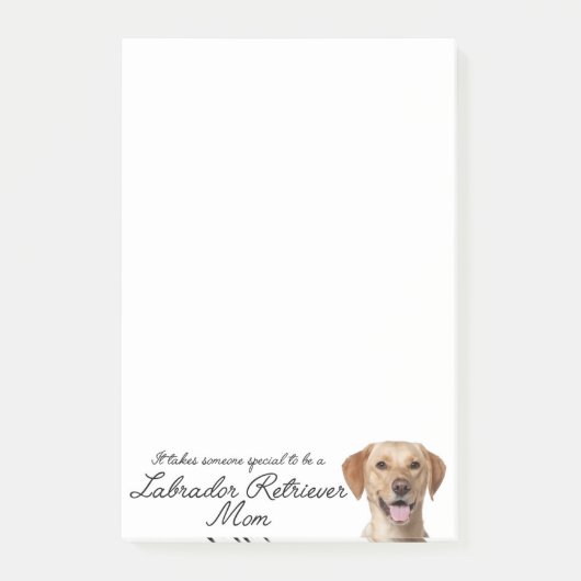 Yellow Lab Mom Post-It Notes (Voorkant)