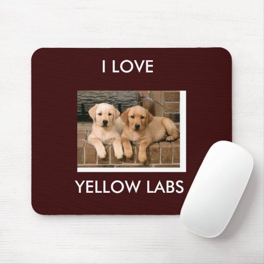 Yellow Lab Mousepad Muismat (Met muis)