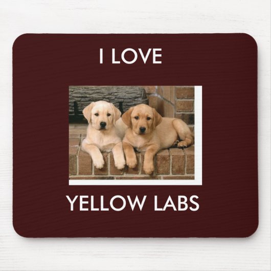 Yellow Lab Mousepad Muismat (Voorkant)