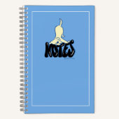 Yellow Lab Notities Blauw Aangepast Notitieboek (Voorkant)