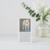 Yellow Lab Oranges Blue Memorial Sympathy Card Visitekaartje (Staand voorkant)