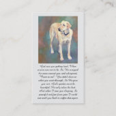 Yellow Lab Oranges Blue Memorial Sympathy Card Visitekaartje (Voorkant)