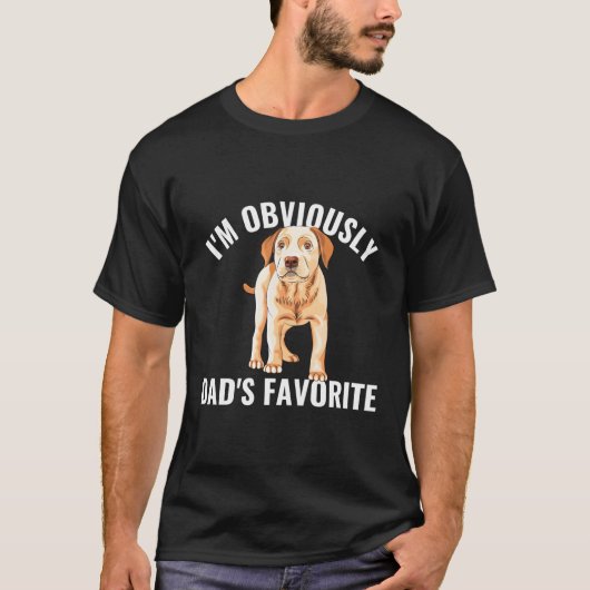 Yellow Lab Papa Favoriete Labrador Retriever T-shirt (Voorkant)