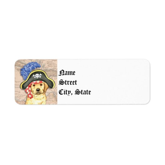 Yellow Lab Pirate Etiket (Voorkant)